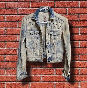 Decree Studded Distressed Denim Jacket (550004)